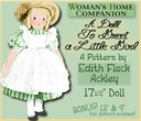 Edith Flack ACKLEY Vintage A Doll to Greet a Girl 17.5 inch CLOTH Doll 1940 vintage e-pattern - Digital Download