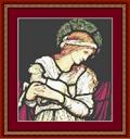 angel with lamb cross stitch