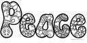 peace coloring design
