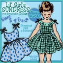 Girls SUNDRESS 1950s VINTAGE e-pattern 4 SIZES included - Sister Sets - Digital Download