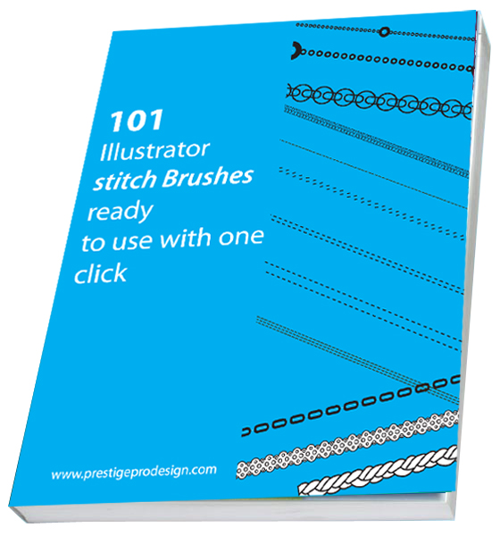 101 Illustrator Stitch Brushes - Digital Download
