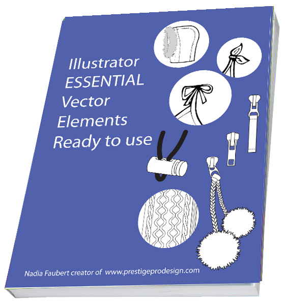 40 Pages Illustrator Essential of 1000 novelty & embellishment - Digital Download
