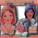Toddler's 1920's FELT CLOCHE hat -3 STYLES!