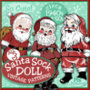 3 SANTA SOCK DOLL Vintage Patterns! - Digital Download