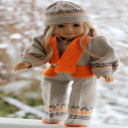 DollKnittingPatterns - 0087D ELSA -Suit, Shoes, Cap and Scarf - Digital Download