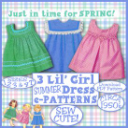 E-Z Darlin TOT Girl Summer Dress Vintage 50s e-Pattern B - 3 Different Yokes - 4 Sizes 1-4 T Spring Summer Download Pdf - Digital Download