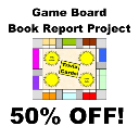 50% Off Game Board Book Report Project - Digital Download