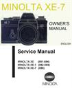 minolta xe-7 instruction and repair manuals