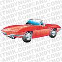 Car Clip Art 1963 Chevy Corvette - Digital Download