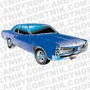 Car Clip Art 1966 Pontiac GTO - Digital Download