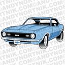 Car Clip Art 1968 Chevy SS Camaro - Digital Download