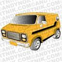 Car Clip Art 1979 Chevy Van - Digital Download