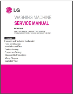 LG F1495KDS6 F1495KD F1495KDS Washing Machine Service Manual Download | eBooks | Technical