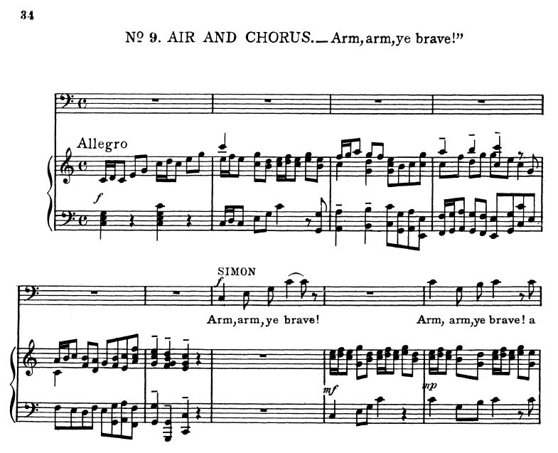 I feel the deity within… Arm, arm, ye brave! Recitative and Aria for