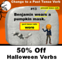 50% Off Halloween Verbs - Digital Download