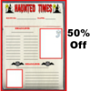 50% Off Haunted Times Halloween Newspaper - Digital Download