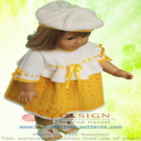 DollKnittingPattern 0125D TORA - Dress, Cap, Pants and Shoes-(English) - Digital Download
