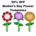 50% Off Mother's Day Flower Templates - Digital Download