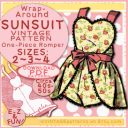 SUNSUIT: Wrap-Around One-Piece sizes Sizes 2, 3 & 4 Toddler - Digital Download