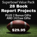 SuperBowl Sunday Book Report Value Pack: 28 Book Report Projects + 16 Free Gifts - Digital Download