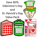 Save 80% Valentine's and St. Patrick's Day Value Pack - Digital Download