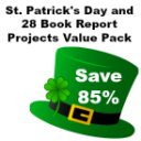 85% Off St. Patrick's Day and 28 Book Report Project Value Pack - Digital Download