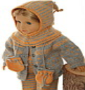 DollKnittingPattern Model 0165D GABRIELA - Sweater, cap, suit, socks and mittens-(English) - Digital Download