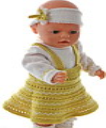 DollKnittingPatterns Modell 0169D ALICE - Rock, Pulli, Unterhose, Haarband und Socken-(Deutsch) - Digital Download
