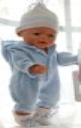 DollKnittingPatterns 0172D SIMEN - Combinaison, bonnet, chaussons et couverture-(Francais) - Digital Download