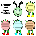 Caterpillar Book Report Set - Colorful & Story Elements - Digital Download