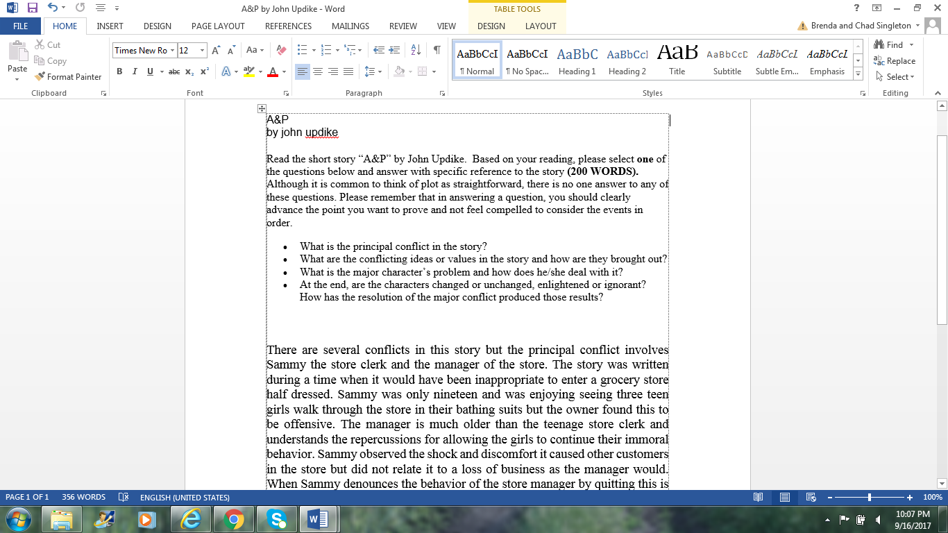 John updike research paper picture