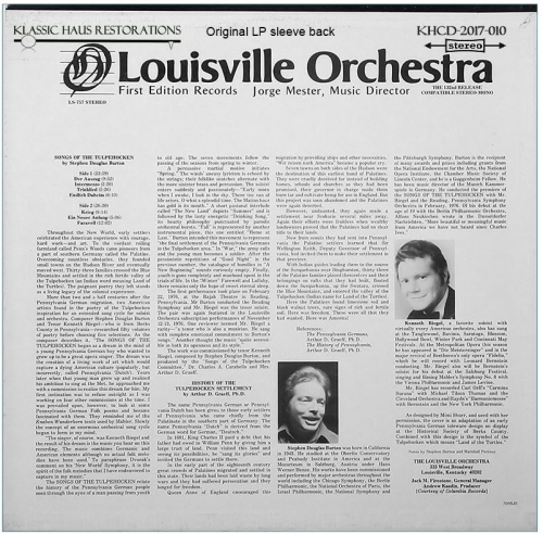 Stephen Douglas Burton: Songs of the Tulpehocken - Kenneth Riegel, tenor - Louisville SO/Burton - Additional View 3