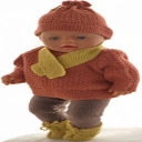 DollKnittingPatterns 0183D OLEFINE - Bukse, genser, lue og sokker-(Norsk) - Digital Download