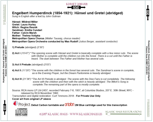 Engelbert Humperdinck: Hänsel und Gretel (abridged, in English) - Additional View 1