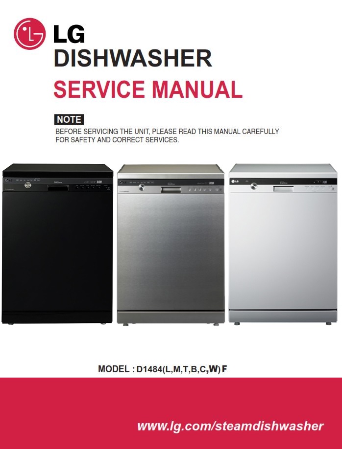LG D1484WF D1484CF D1484BF Dishwasher Service Manual | eBooks | Technical