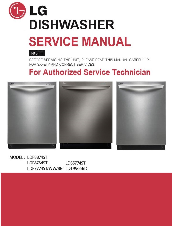Lg Ldf7774st Ldf7774bb Ldf7774ww Dishwasher Service Manual