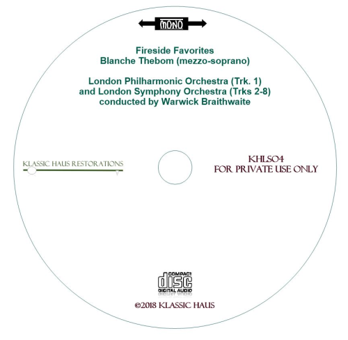 Fireside Favorites - Blanche Thebom, mezzo-soprano - Additional View 3