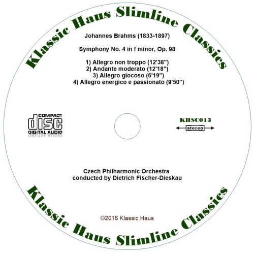 Brahms: Symphony No. 4 in f minor, Op. 98 - Czech Philharmonic Orchestra  conducted by Dietrich Fischer-Dieskau - Additional View 2