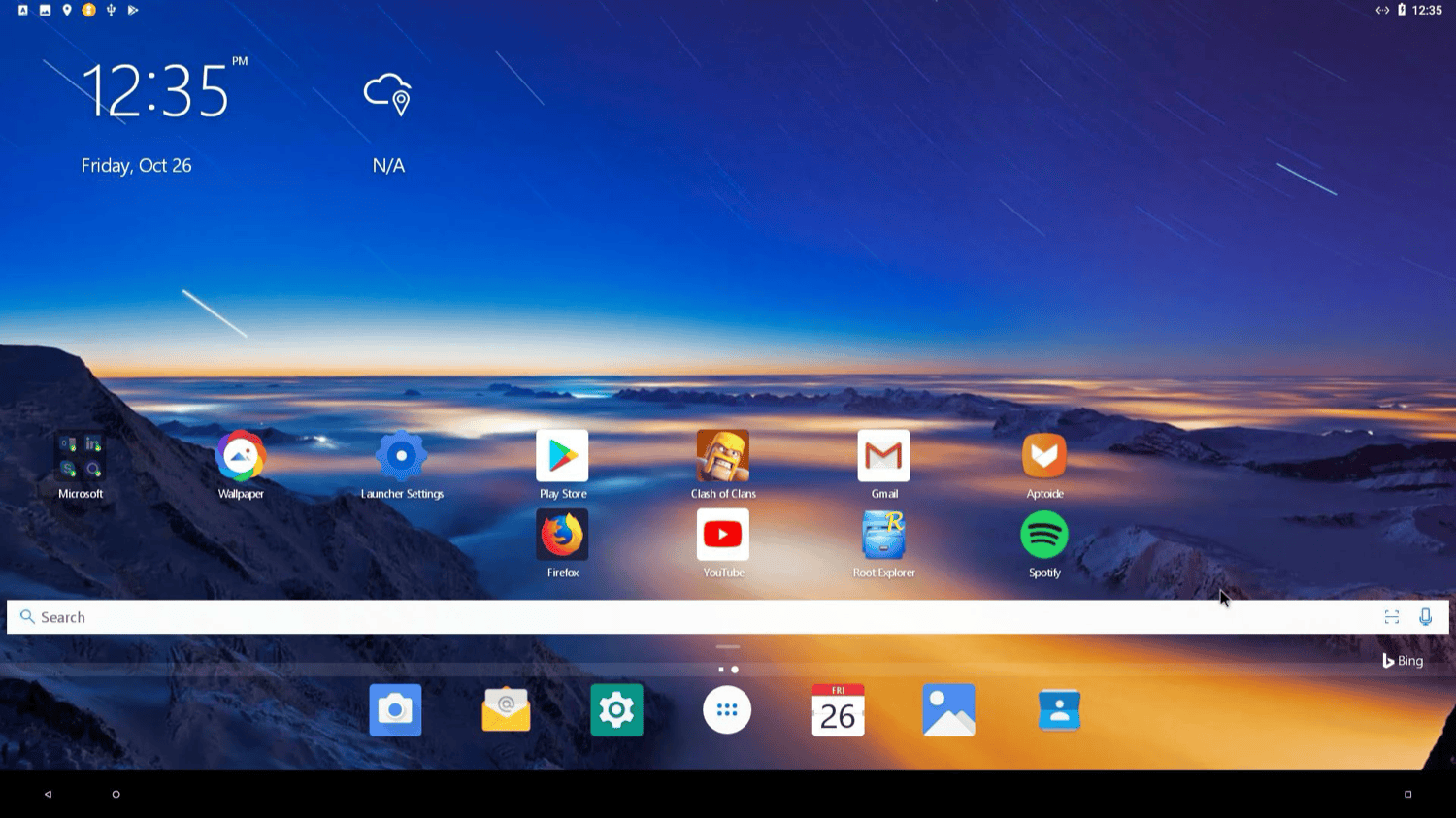 android-x86_64 oreo 8.1 with gapps, netflix, aptoide, clash of clans and spotify