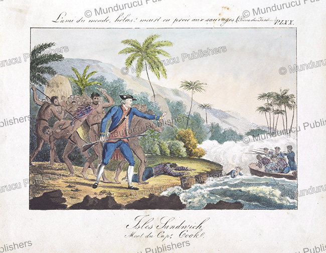 Death of Captain Cook, Hawaii, after John ber, c. 1890 Photos and