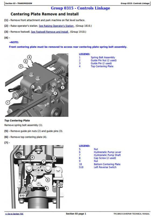 John Deere 326E Skid Steer Loader with Manual Controls Service Repair ...