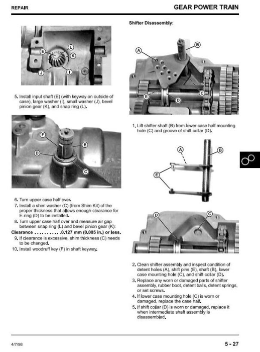 John Deere Sabre 1438, 1542, 15542, 1642, 1646 (GS, HS, HV) Lawn