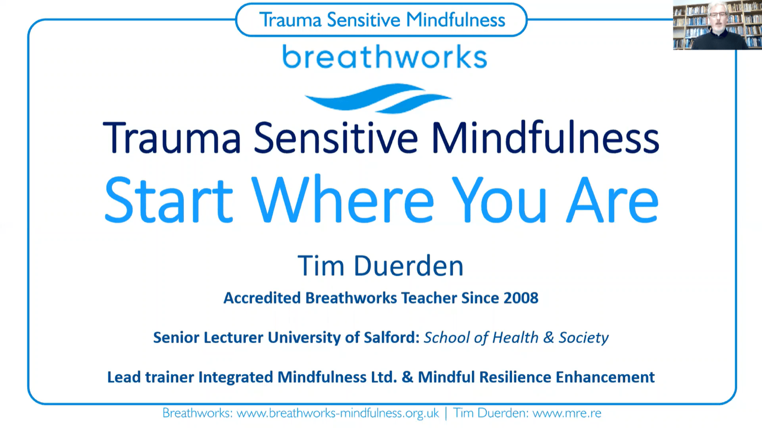 trauma-sensitive mindfulness masterclass with tim duerden