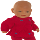 DollKnittingPatterns - 2020D Weihnachtsgruss - Kurzarmpulli-(Deutsch) - Digital Download