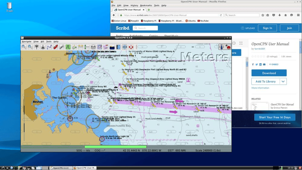 RaspEX with OpenCPN 5.2.4 pre-installed for Raspberry Pi 4/3 - Digital Download