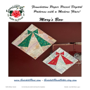 Mary's Bow foundation paperpieced block design in 4 and 6 inch finished sizes - Digital Download