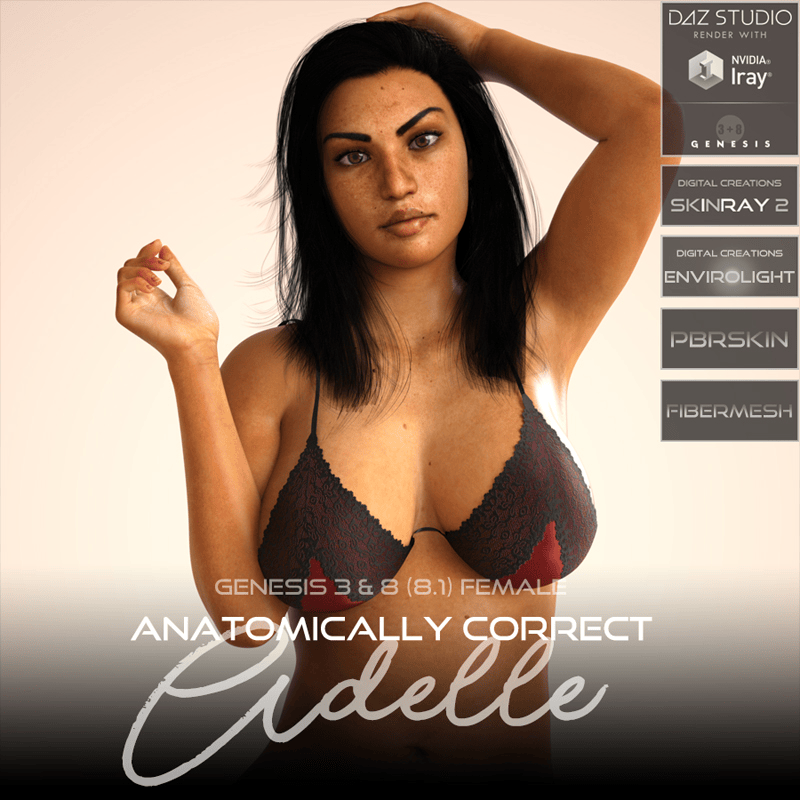 Anatomically Correct: Adelle for Genesis 3 and Genesis 8 Female (8.1) - Digital Download