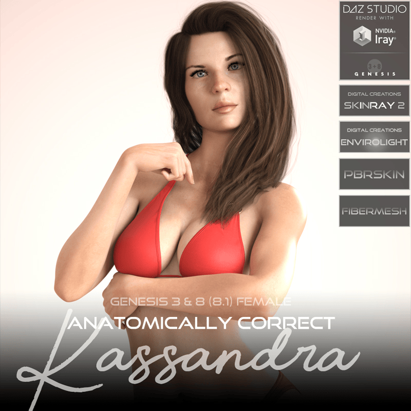 Anatomically Correct: Kassandra for Genesis 3 and Genesis 8 Female (8.1) - Digital Download