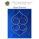 Hearts Entwined hand embroidery pattern - Digital Download