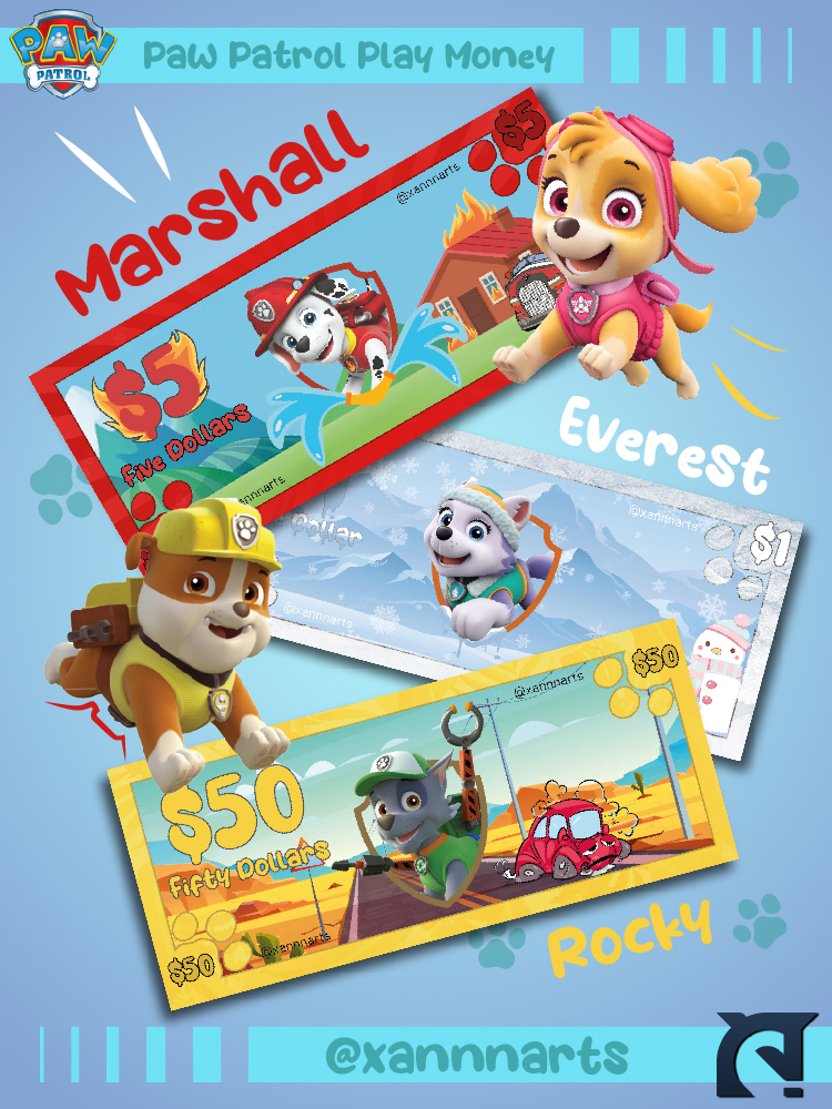 Paw Patrol Play Money | Photos and Images | Children